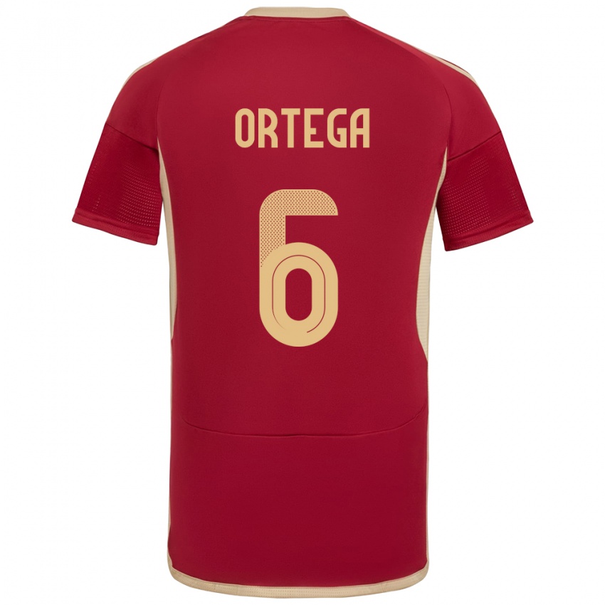 Kinder Venezuela Bryant Ortega #6 Burgund Heimtrikot Trikot 24-26 T-Shirt Österreich