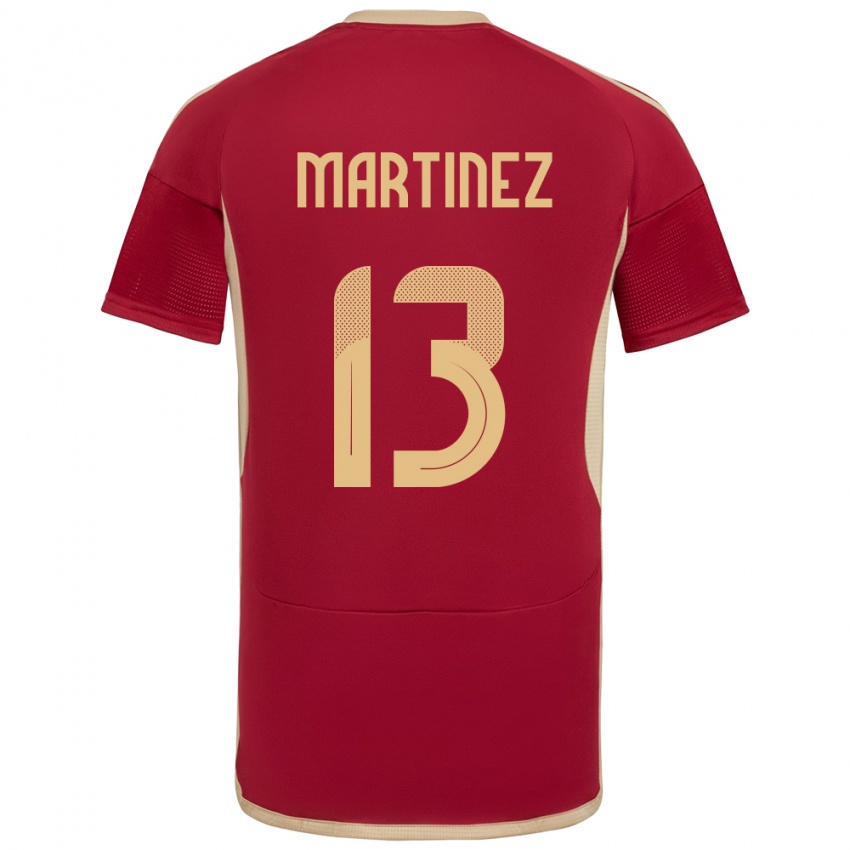 Kinder Venezuela José Martínez #13 Burgund Heimtrikot Trikot 24-26 T-Shirt Österreich