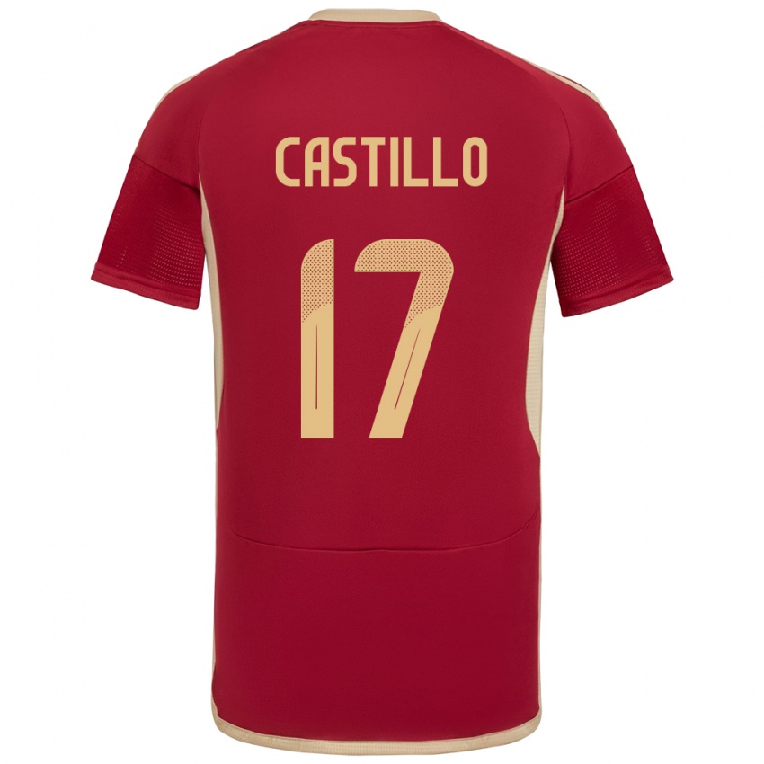 Kinder Venezuela Edson Castillo #17 Burgund Heimtrikot Trikot 24-26 T-Shirt Österreich