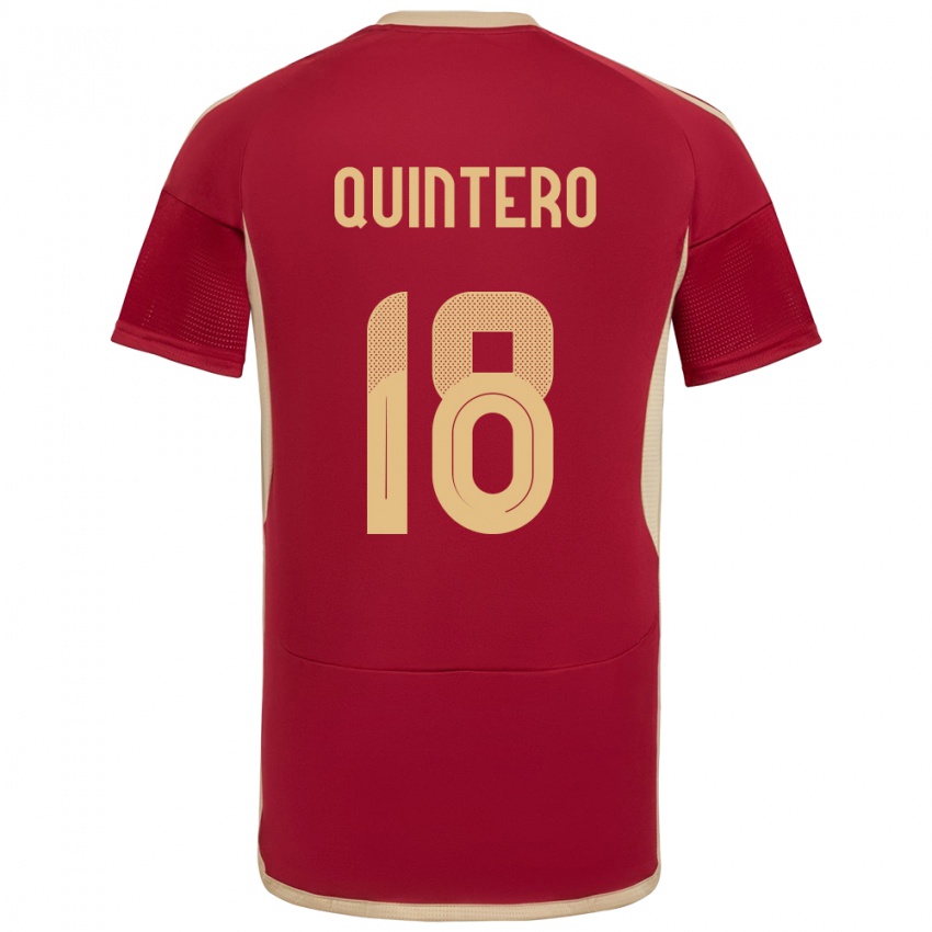 Kinder Venezuela Jesús Quintero #18 Burgund Heimtrikot Trikot 24-26 T-Shirt Österreich