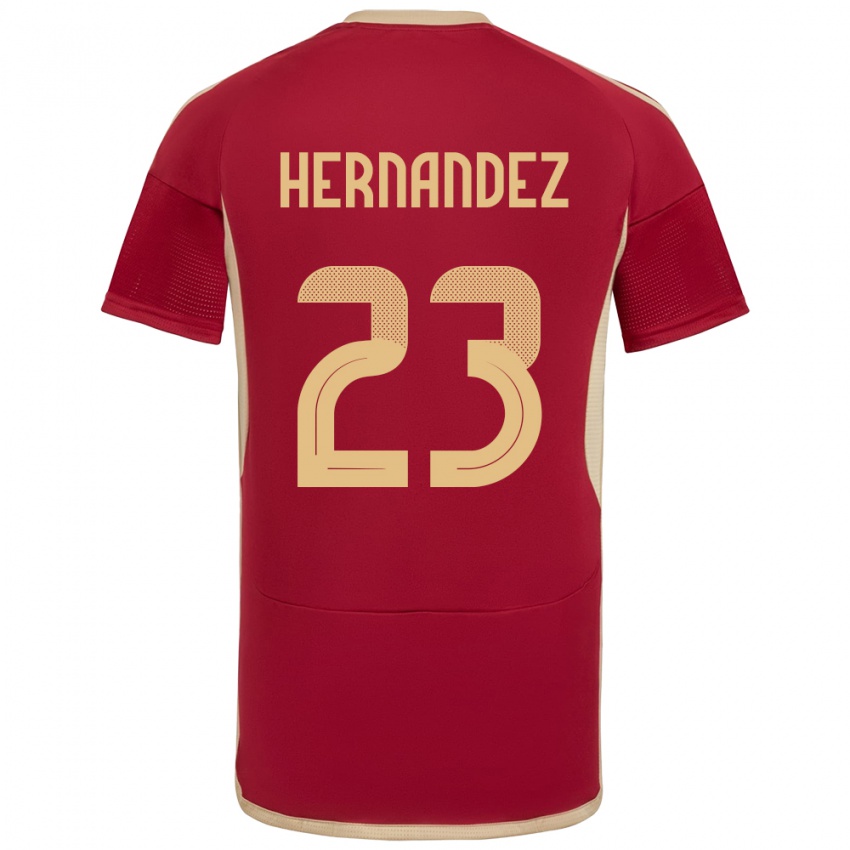 Kinder Venezuela Luifer Hernández #23 Burgund Heimtrikot Trikot 24-26 T-Shirt Österreich