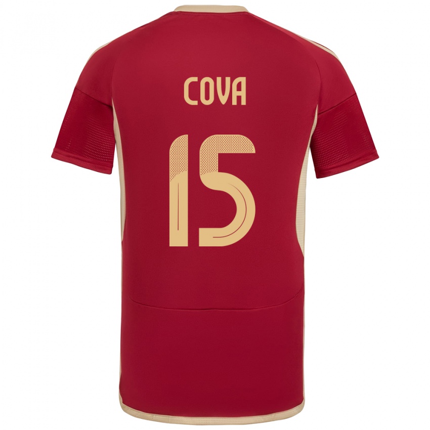 Kinder Venezuela Adrián Cova #15 Burgund Heimtrikot Trikot 24-26 T-Shirt Österreich