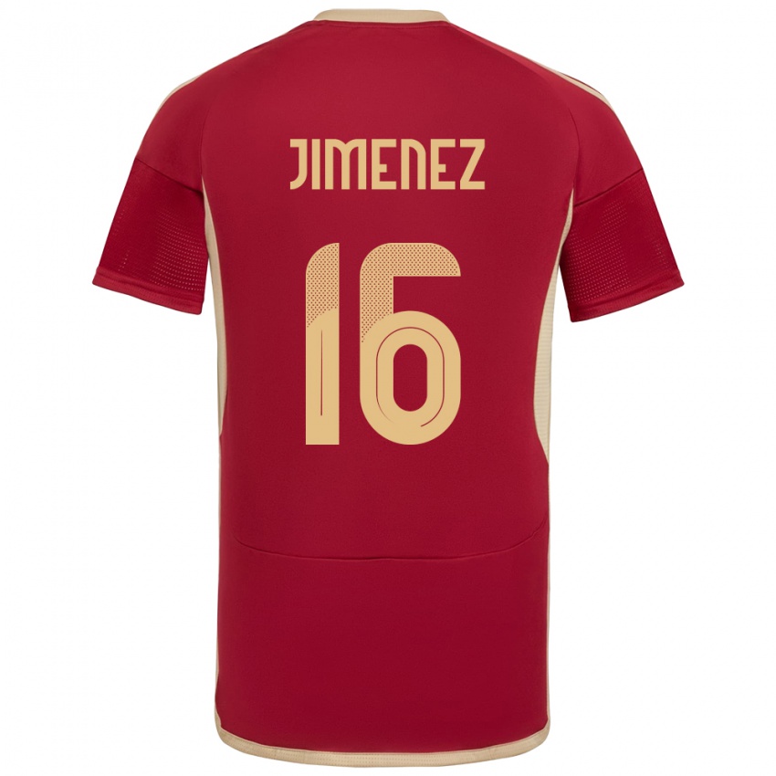 Kinder Venezuela Néstor Jiménez #16 Burgund Heimtrikot Trikot 24-26 T-Shirt Österreich