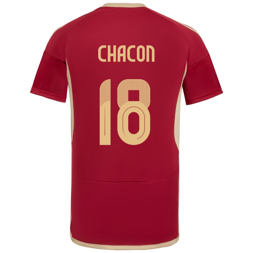 Kinder Venezuela Yerson Chacón #18 Burgund Heimtrikot Trikot 24-26 T-Shirt Österreich