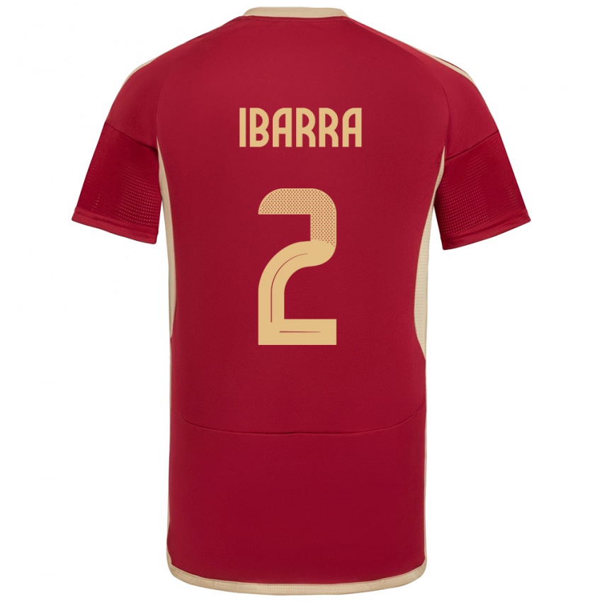 Kinder Venezuela Pablo Ibarra #2 Burgund Heimtrikot Trikot 24-26 T-Shirt Österreich