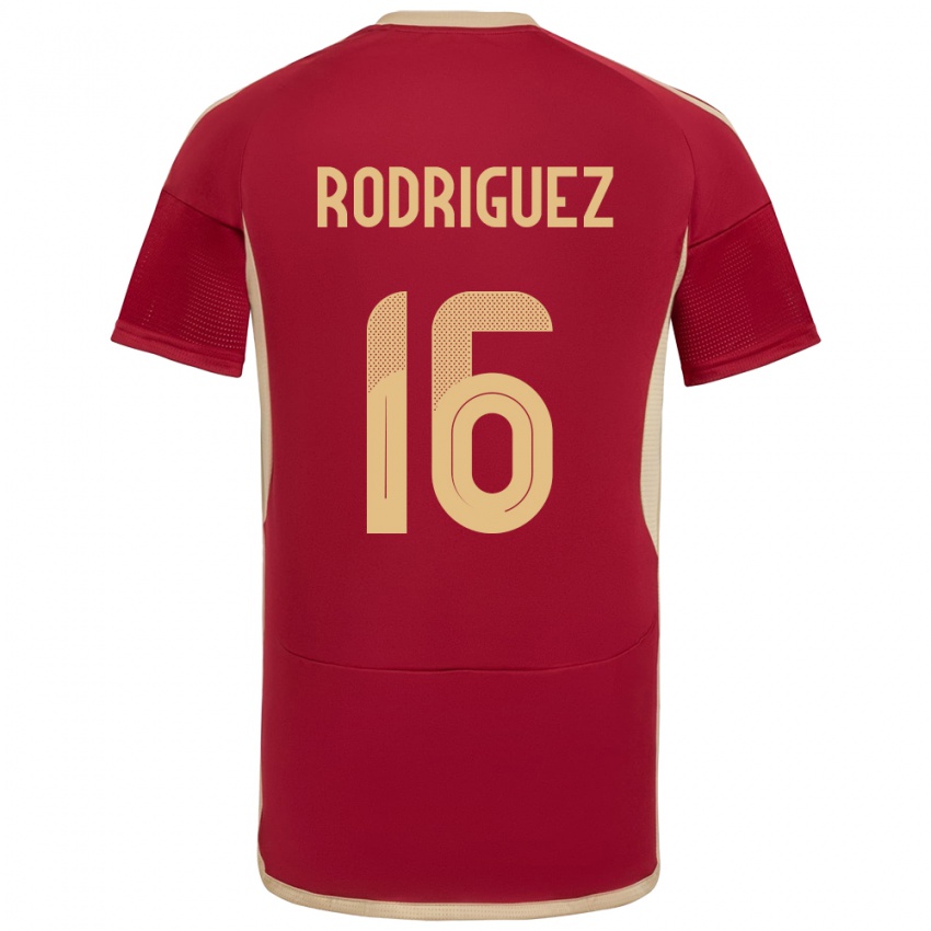 Kinder Venezuela Arianna Rodríguez #16 Burgund Heimtrikot Trikot 24-26 T-Shirt Österreich