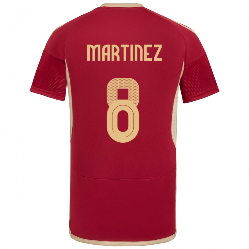 Kinder Venezuela Bárbara Martínez #8 Burgund Heimtrikot Trikot 24-26 T-Shirt Österreich