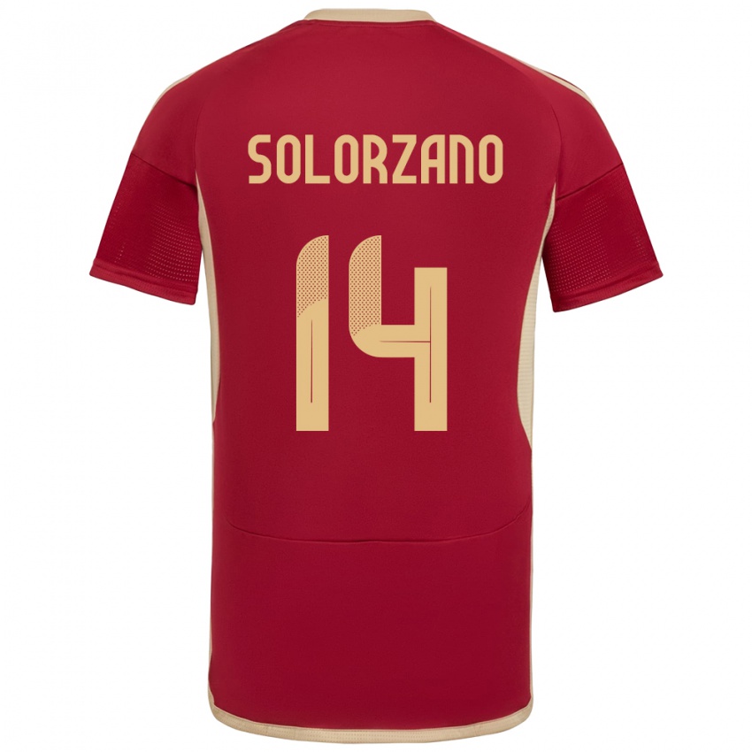 Kinder Venezuela Fabiola Solórzano #14 Burgund Heimtrikot Trikot 24-26 T-Shirt Österreich