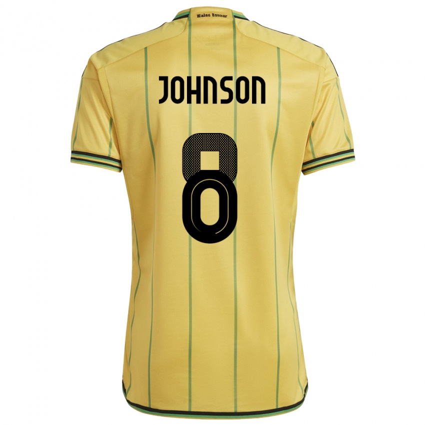 Kinder Jamaika Daniel Johnson #8 Gelb Heimtrikot Trikot 24-26 T-Shirt Österreich