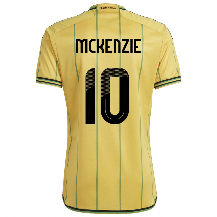 Kinder Jamaika Denzel Mckenzie #10 Gelb Heimtrikot Trikot 24-26 T-Shirt Österreich