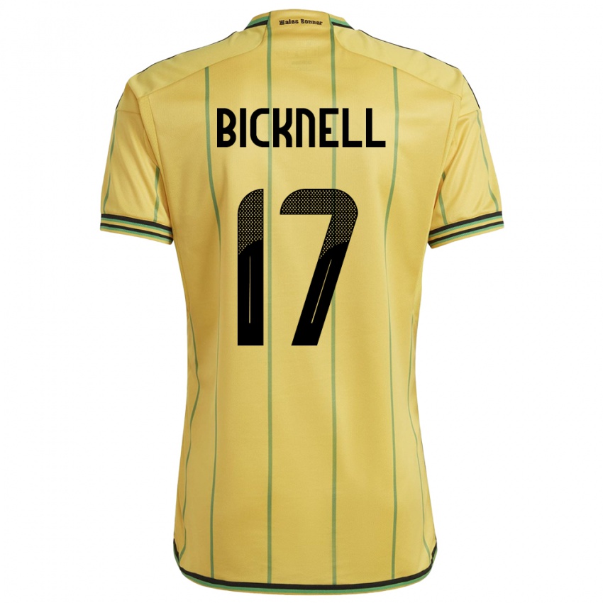 Kinder Jamaika Alexander Bicknell #17 Gelb Heimtrikot Trikot 24-26 T-Shirt Österreich