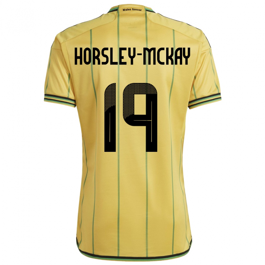 Kinder Jamaika Kyron Horsley-Mckay #19 Gelb Heimtrikot Trikot 24-26 T-Shirt Österreich