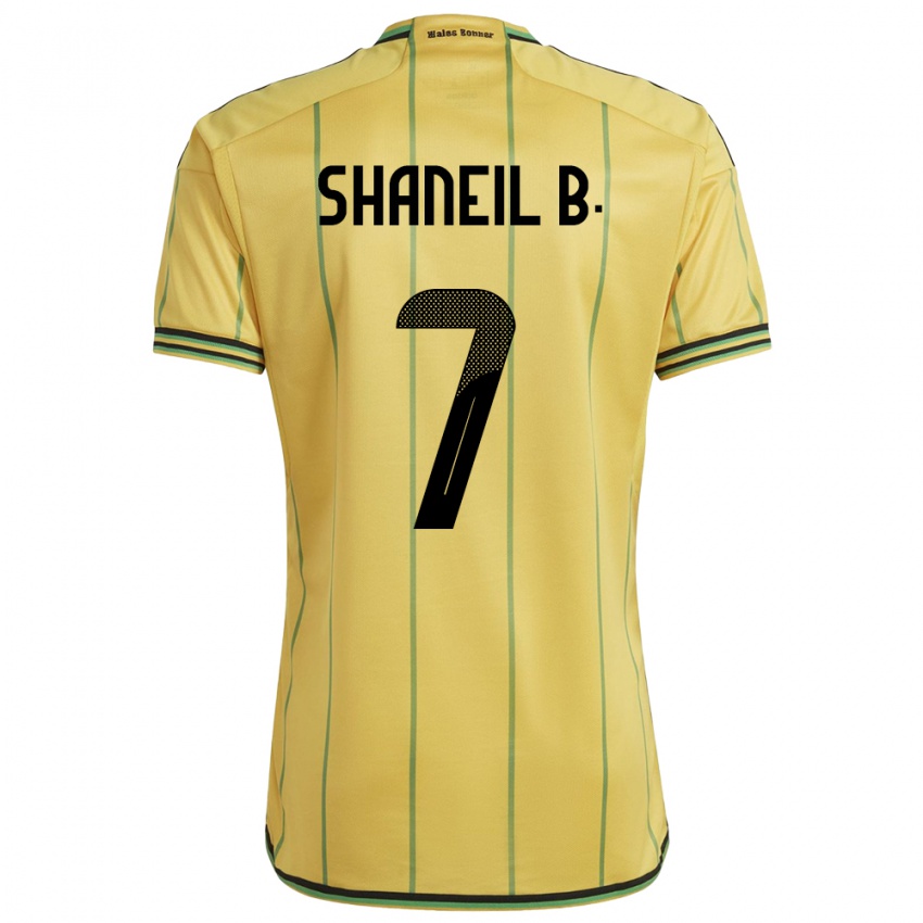 Kinder Jamaika Shaneil Buckley #7 Gelb Heimtrikot Trikot 24-26 T-Shirt Österreich