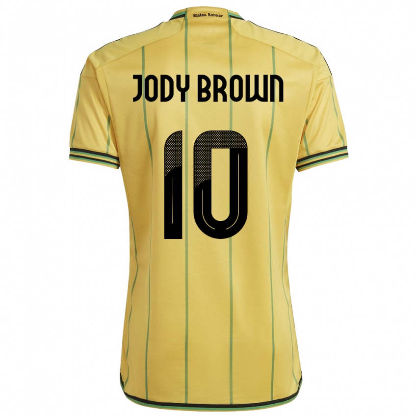 Kinder Jamaika Jody Brown #10 Gelb Heimtrikot Trikot 24-26 T-Shirt Österreich