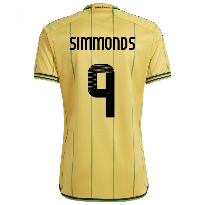 Kinder Jamaika Kameron Simmonds #9 Gelb Heimtrikot Trikot 24-26 T-Shirt Österreich