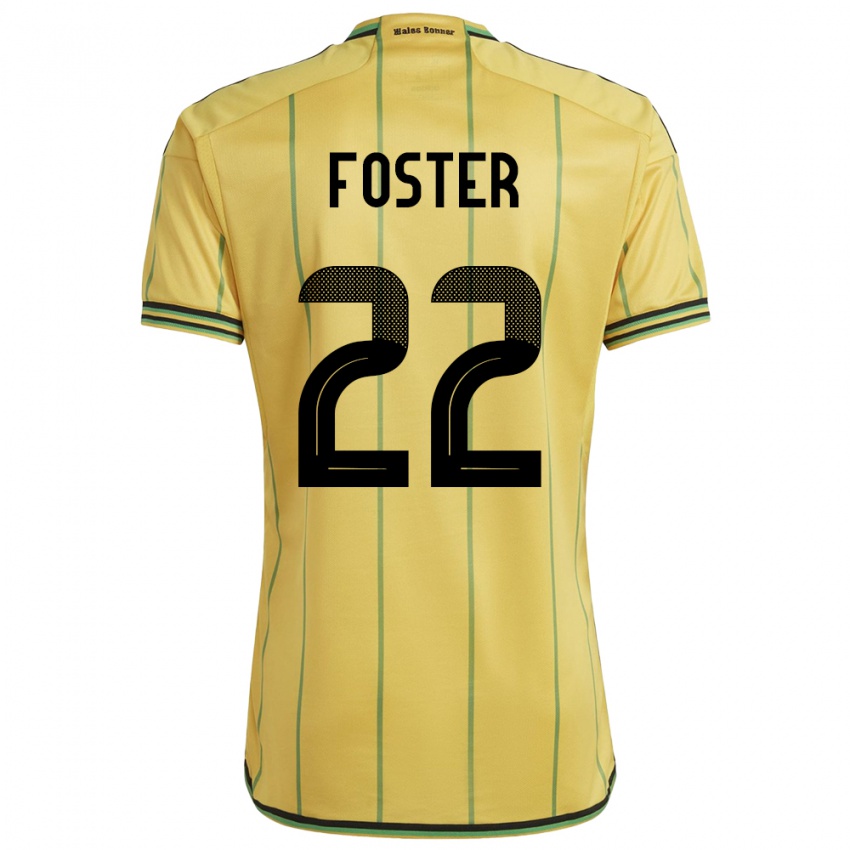 Kinder Jamaika Shanise Foster #22 Gelb Heimtrikot Trikot 24-26 T-Shirt Österreich