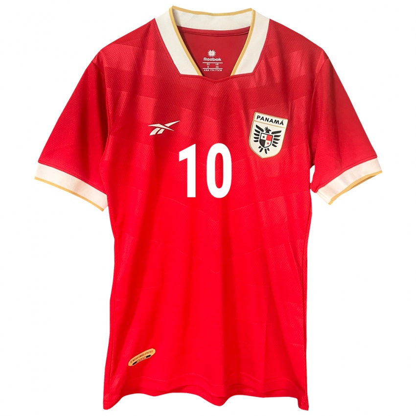 Kinder Panama Éric Moreno #10 Rot Heimtrikot Trikot 24-26 T-Shirt Österreich