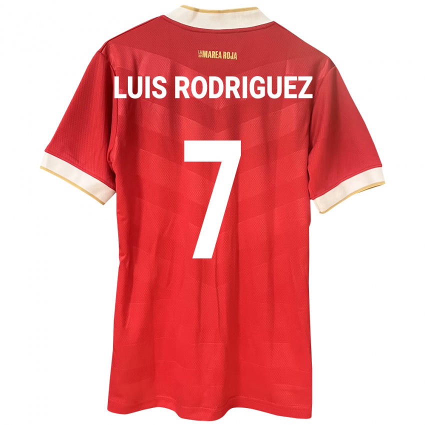 Kinder Panama José Luis Rodríguez #7 Rot Heimtrikot Trikot 24-26 T-Shirt Österreich