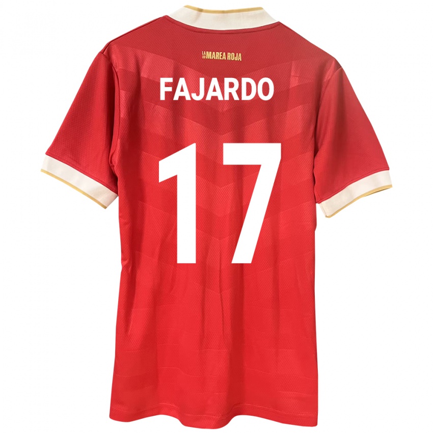 Kinder Panama José Fajardo #17 Rot Heimtrikot Trikot 24-26 T-Shirt Österreich