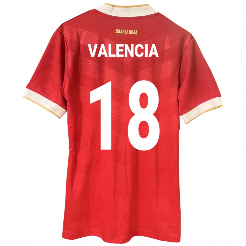 Kinder Panama Omar Valencia #18 Rot Heimtrikot Trikot 24-26 T-Shirt Österreich