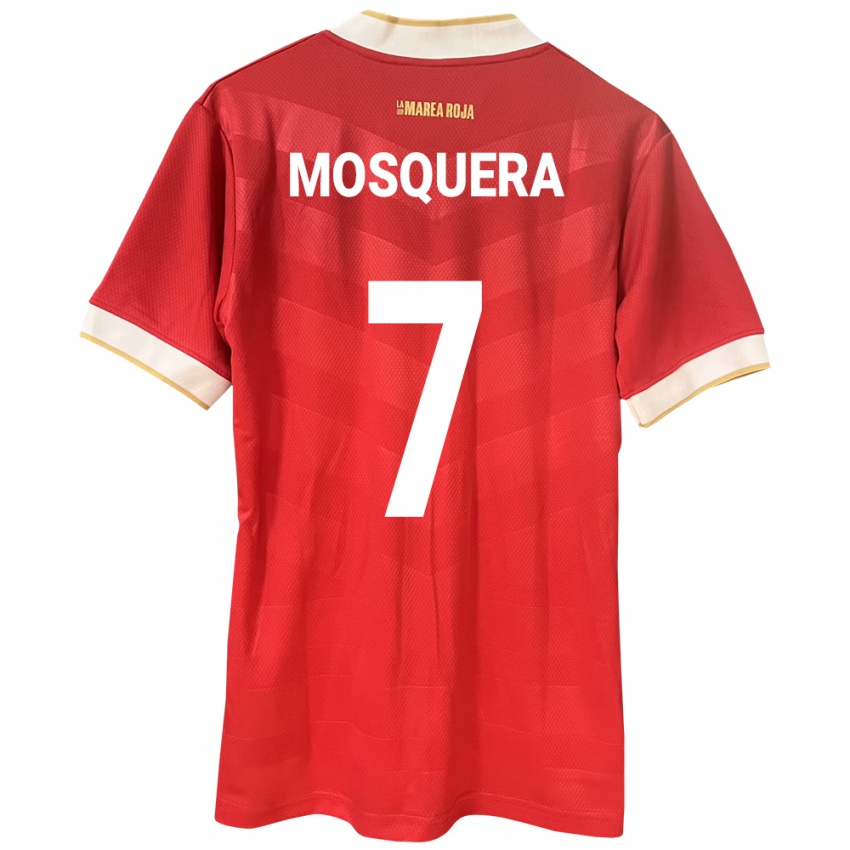 Kinder Panama Rafael Mosquera #7 Rot Heimtrikot Trikot 24-26 T-Shirt Österreich