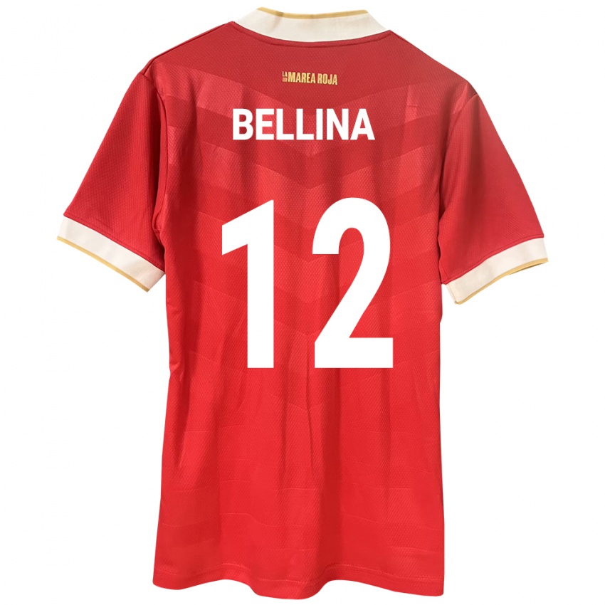 Kinder Panama Lucca Bellina #12 Rot Heimtrikot Trikot 24-26 T-Shirt Österreich