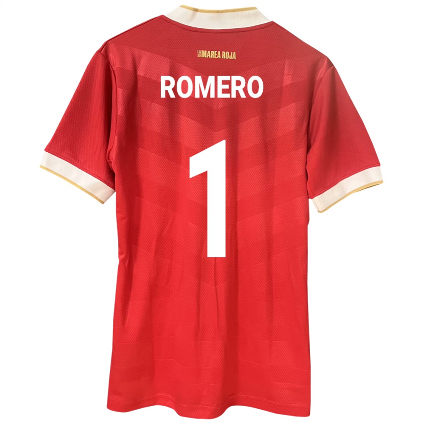 Kinder Panama Manuel Romero #1 Rot Heimtrikot Trikot 24-26 T-Shirt Österreich