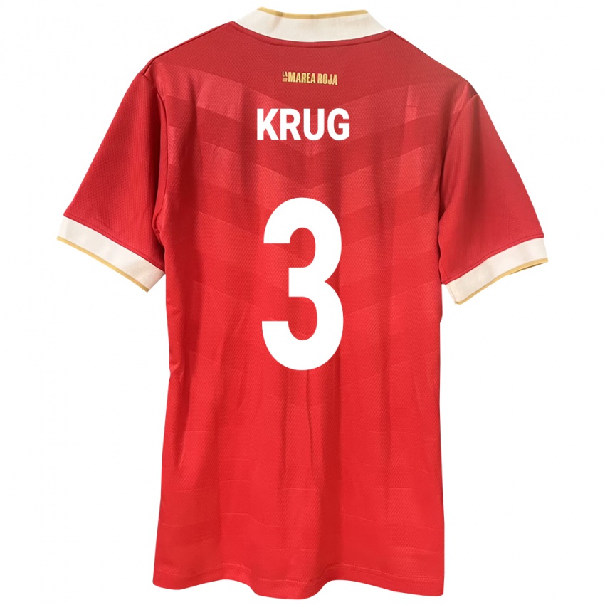 Kinder Panama Martín Krug #3 Rot Heimtrikot Trikot 24-26 T-Shirt Österreich