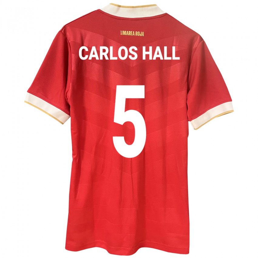 Kinder Panama Juan Carlos Hall #5 Rot Heimtrikot Trikot 24-26 T-Shirt Österreich