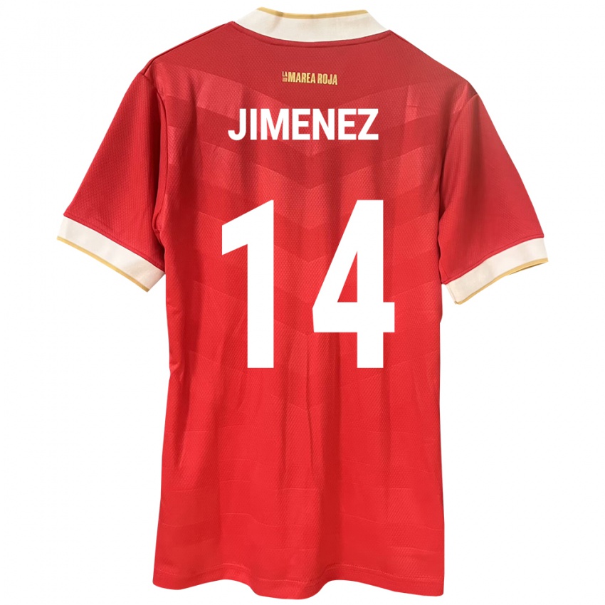 Kinder Panama Juan Jiménez #14 Rot Heimtrikot Trikot 24-26 T-Shirt Österreich