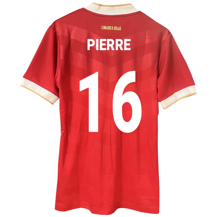 Kinder Panama Jael Pierre #16 Rot Heimtrikot Trikot 24-26 T-Shirt Österreich