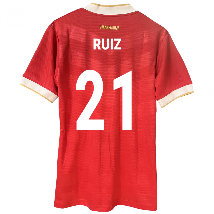 Kinder Panama Alberto Ruiz #21 Rot Heimtrikot Trikot 24-26 T-Shirt Österreich