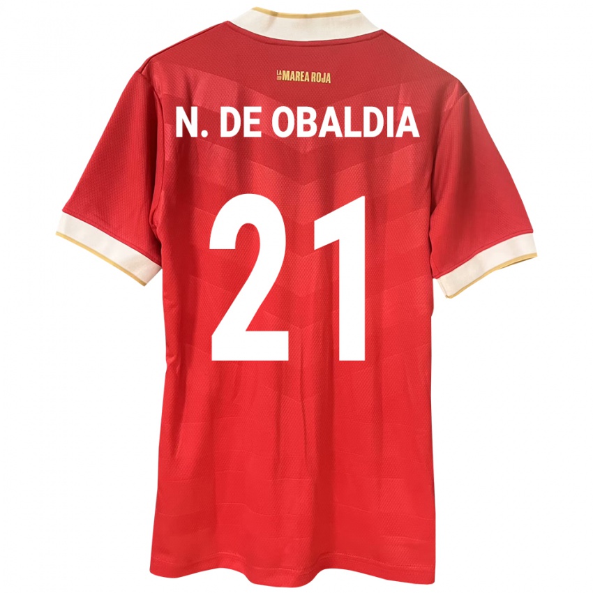 Kinder Panama Nicole De Obaldía #21 Rot Heimtrikot Trikot 24-26 T-Shirt Österreich