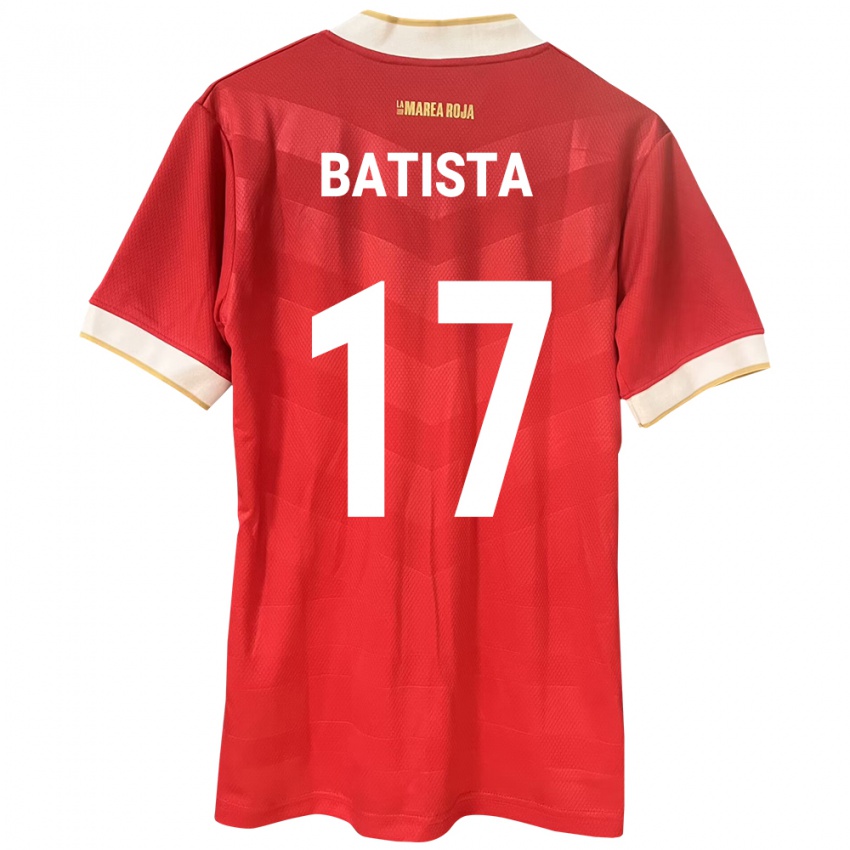 Kinder Panama Laurie Batista #17 Rot Heimtrikot Trikot 24-26 T-Shirt Österreich