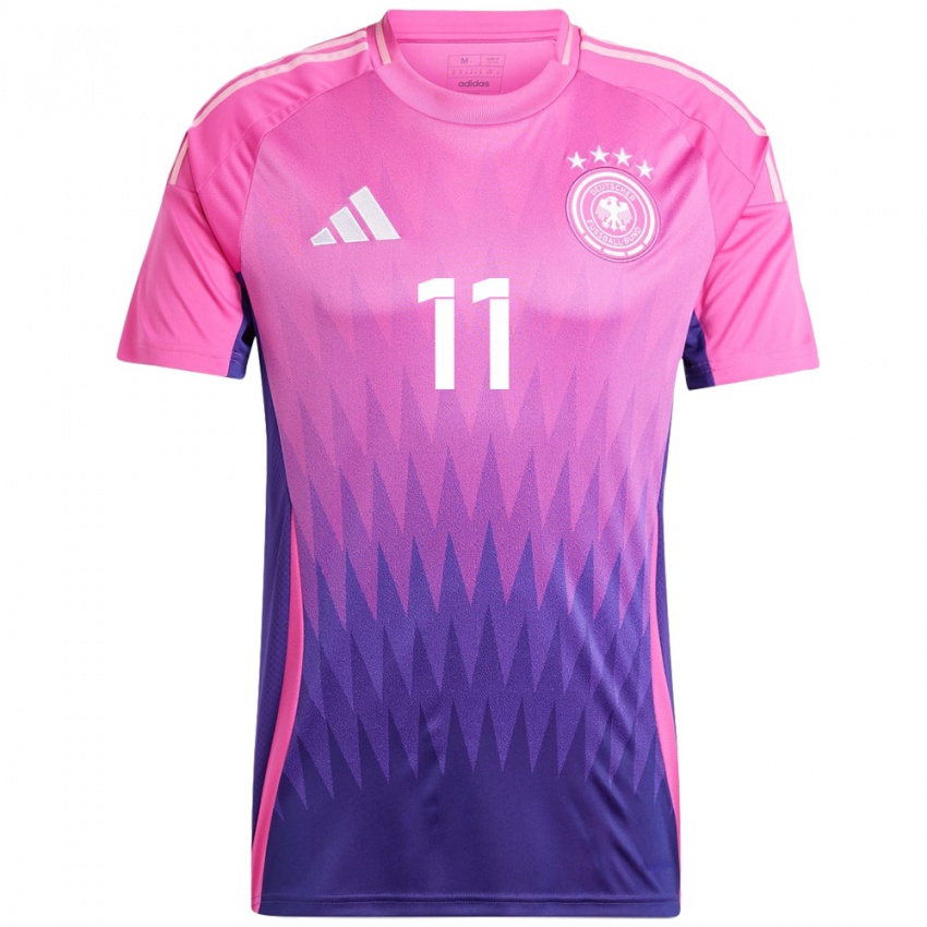 Kinder Deutschland Alexandra Popp #11 Pink Lila Auswärtstrikot Trikot 24-26 T-Shirt Österreich