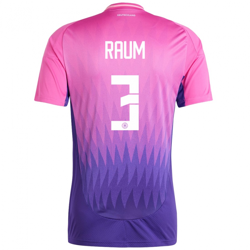 Kinder Deutschland David Raum #3 Pink Lila Auswärtstrikot Trikot 24-26 T-Shirt Österreich