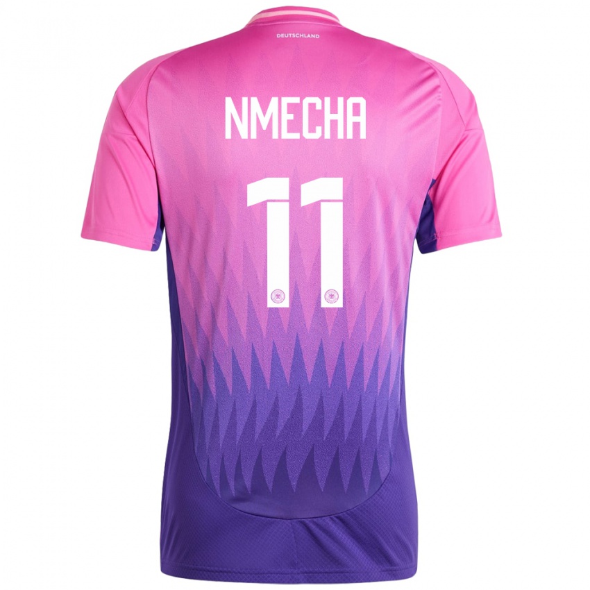 Kinder Deutschland Lukas Nmecha #11 Pink Lila Auswärtstrikot Trikot 24-26 T-Shirt Österreich