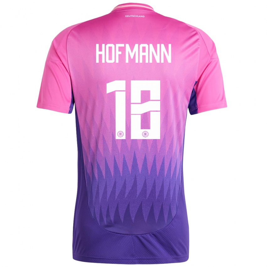 Kinder Deutschland Jonas Hofmann #18 Pink Lila Auswärtstrikot Trikot 24-26 T-Shirt Österreich