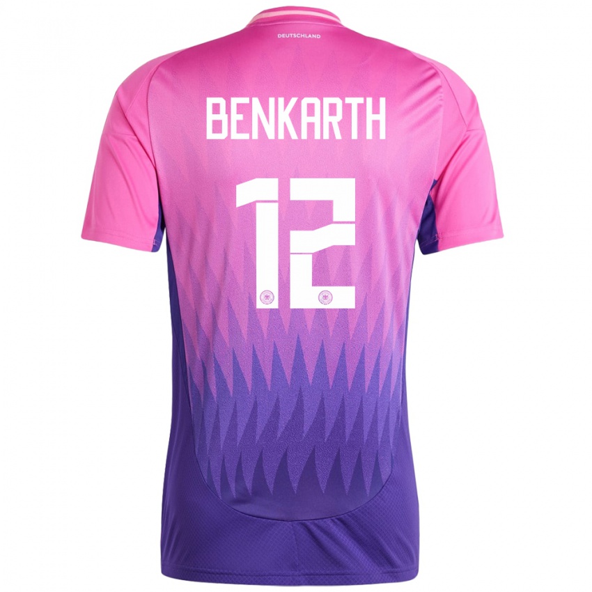 Kinder Deutschland Laura Benkarth #12 Pink Lila Auswärtstrikot Trikot 24-26 T-Shirt Österreich