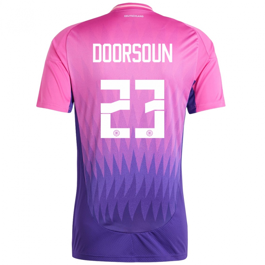 Kinder Deutschland Sara Doorsoun #23 Pink Lila Auswärtstrikot Trikot 24-26 T-Shirt Österreich