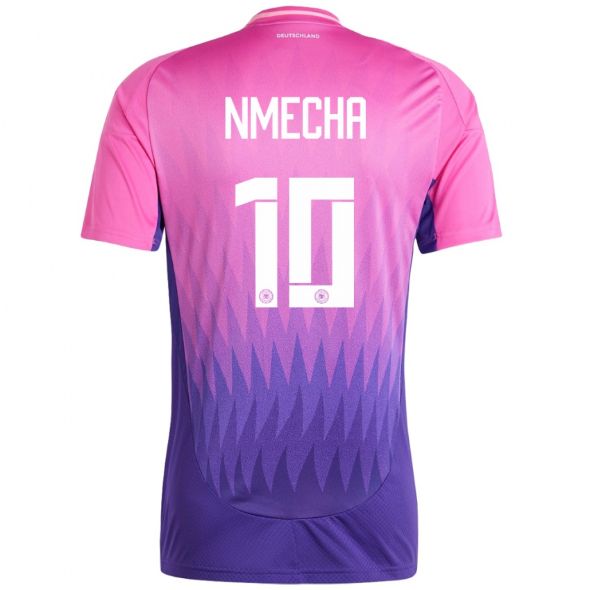 Kinder Deutschland Felix Nmecha #10 Pink Lila Auswärtstrikot Trikot 24-26 T-Shirt Österreich