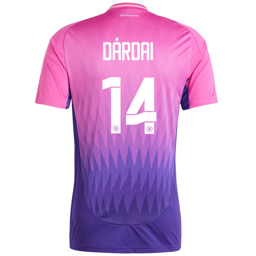 Kinder Deutschland Marton Dardai #14 Pink Lila Auswärtstrikot Trikot 24-26 T-Shirt Österreich