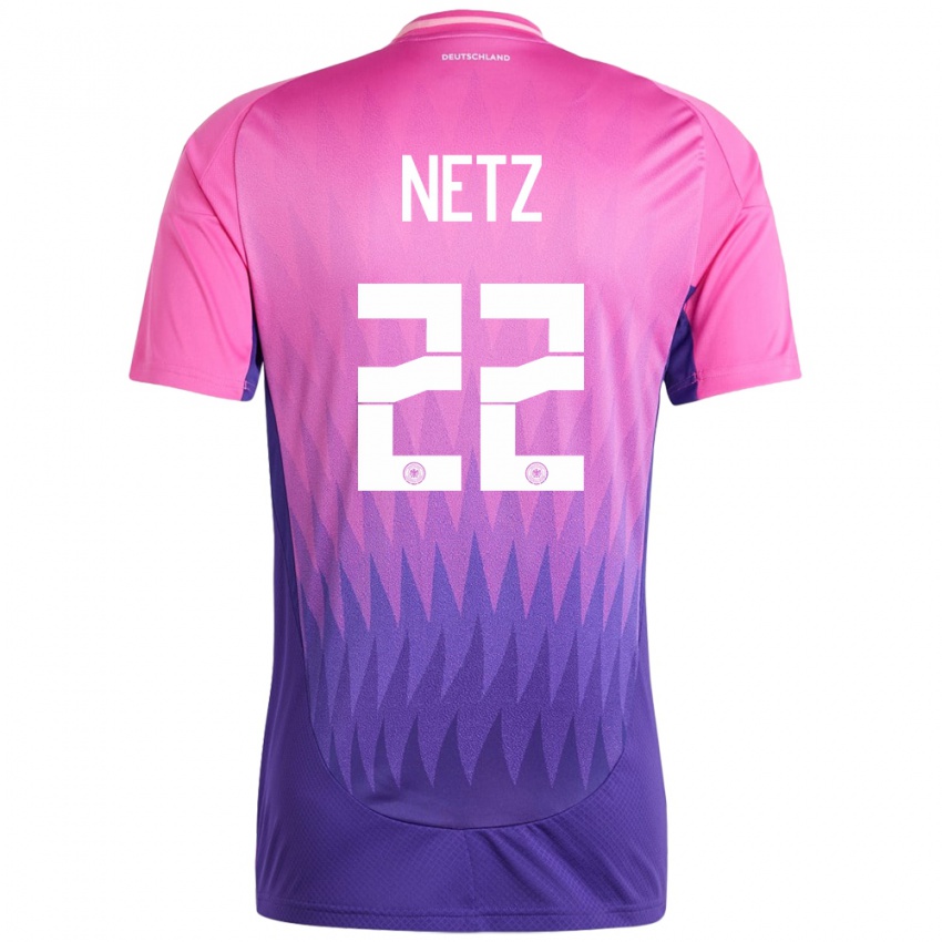 Kinder Deutschland Luca Netz #22 Pink Lila Auswärtstrikot Trikot 24-26 T-Shirt Österreich