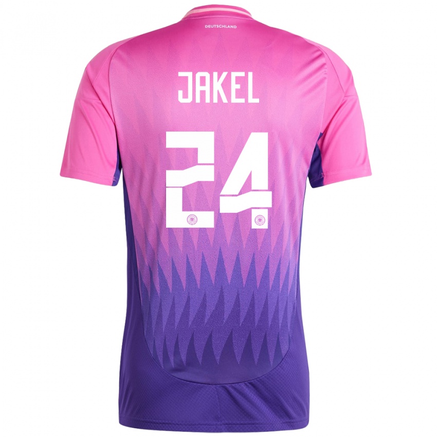 Kinder Deutschland Frederik Jakel #24 Pink Lila Auswärtstrikot Trikot 24-26 T-Shirt Österreich