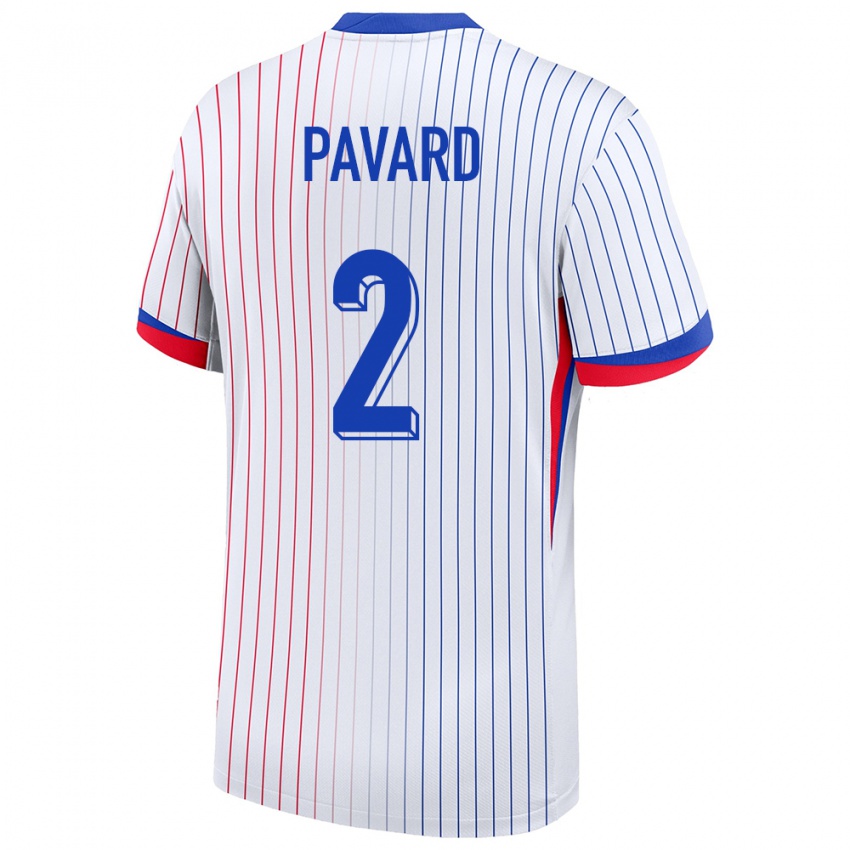 Kinder Frankreich Benjamin Pavard #2 Weiß Auswärtstrikot Trikot 24-26 T-Shirt Österreich