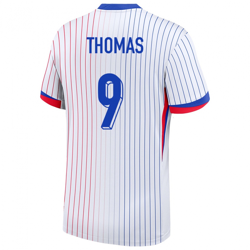 Kinder Frankreich Lindsey Thomas #9 Weiß Auswärtstrikot Trikot 24-26 T-Shirt Österreich