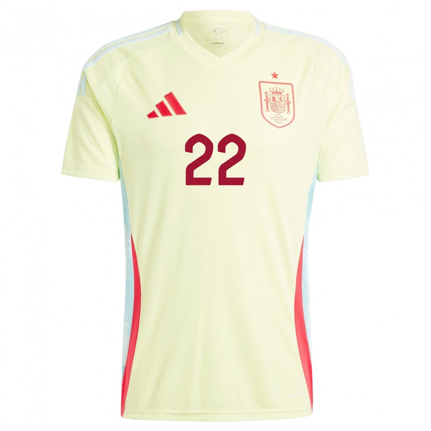 Kinder Spanien Claudia Pina #22 Gelb Auswärtstrikot Trikot 24-26 T-Shirt Österreich