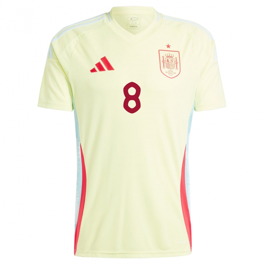 Kinder Spanien Dani Perez #8 Gelb Auswärtstrikot Trikot 24-26 T-Shirt Österreich