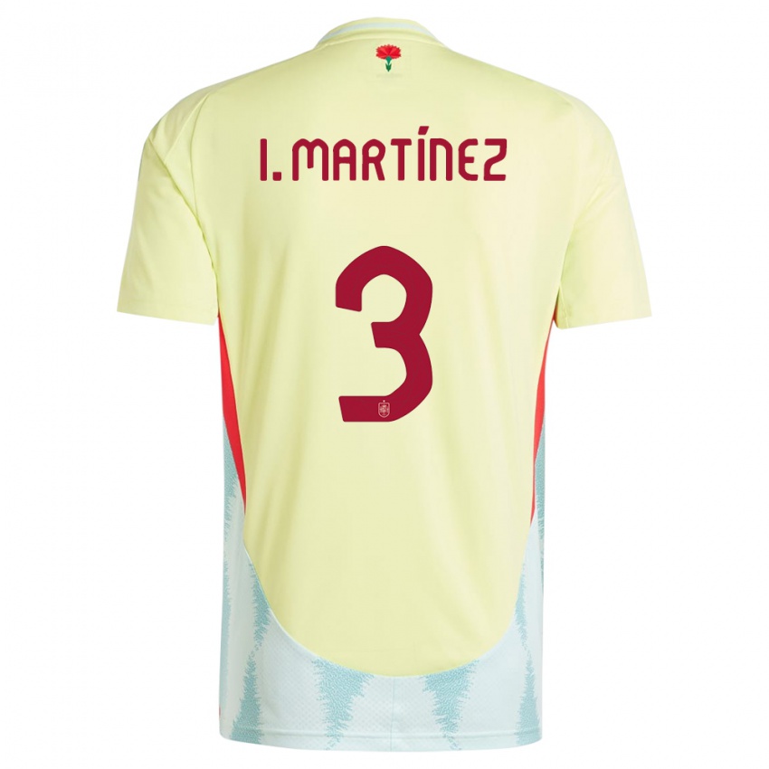 Kinder Spanien Inigo Martinez #3 Gelb Auswärtstrikot Trikot 24-26 T-Shirt Österreich