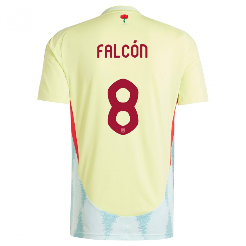 Kinder Spanien Andrea Falcon #8 Gelb Auswärtstrikot Trikot 24-26 T-Shirt Österreich